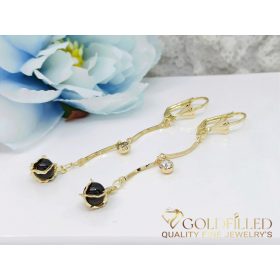 Goldfilled Antiallergene Uhani z biseri 68mm 14K barva