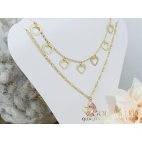   Antiallergijska vergoldena ogrlica „Goldfilled“, dolžina 45 cm in širina 1 mm, barva 14K