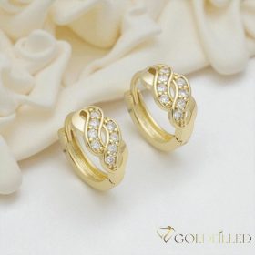 Goldfilled antialergijski uhani 15mm 14K barva  