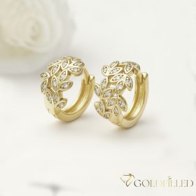 Goldfilled antialergijski uhani 15mm 14K barva  