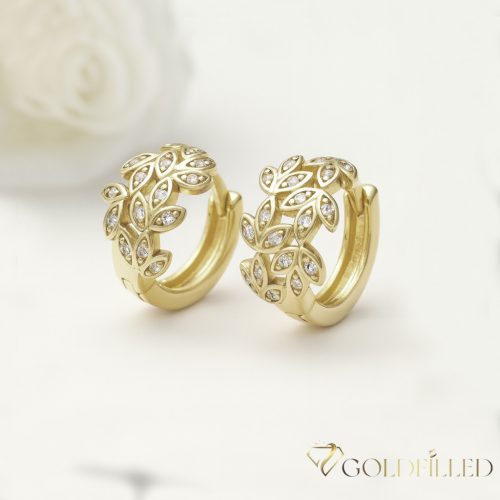 Goldfilled antialergijski uhani 15mm 14K barva  