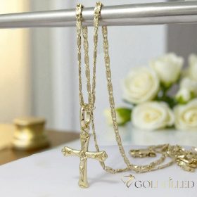   Antiallergijska Goldfilled ogrlica 60cm/2mm + obesek, barva 14K