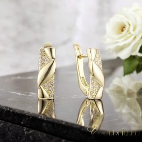 Goldfilled antialergijski uhani 18mm 14K barva