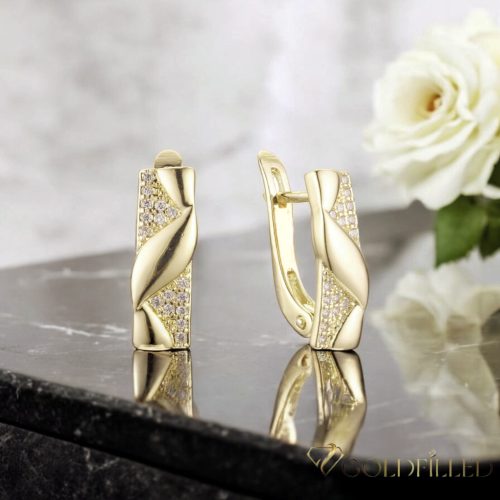 Goldfilled antialergijski uhani 18mm 14K barva