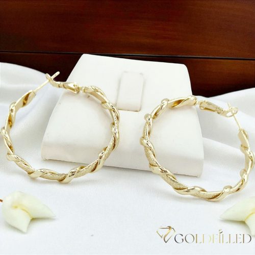 Goldfilled Antialergijske Obročaste uhani 40mm 14K barva