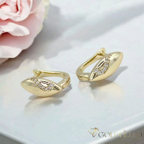 Goldfilled antialergijski uhani 16mm 14K barva