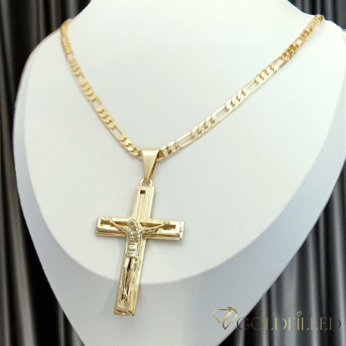 Antiallergijska Goldfilled ogrlica 60cm/4mm + obesek, barva 14K