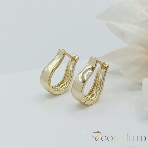 Goldfilled antialergijski uhani 17mm 14K barva