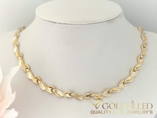 Ekskluzivna Antiallergene pozlačena ogrlica „Goldfilled“, dolžina 45 cm in debelina 6,5 mm, 14K barva