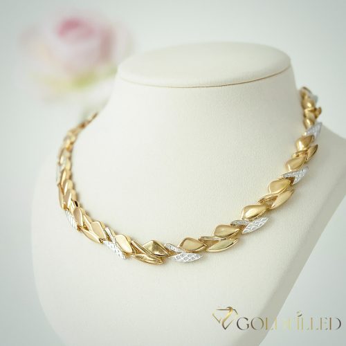 Ekskluzivna antiallergijska Goldfilled ogrlica 50cm/9mm, večbarvna 18K