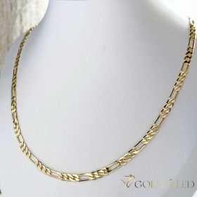   Antiallergene pozlačena "Figaro" ogrlica „Goldfilled“,  več velikostih debelina 4 mm , barva 14K