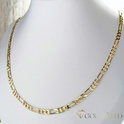 Antiallergene pozlačena "Figaro" ogrlica „Goldfilled“,  več velikostih debelina 4 mm , barva 14K