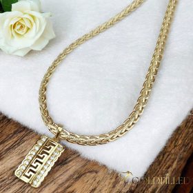   Antiallergijska Goldfilled ogrlica 50 cm/ 6mm + obesek, barva 14K