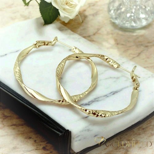 Goldfilled Antialergijske Obročaste uhani 40mm 14K barva