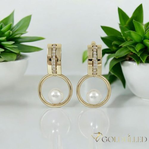 Goldfilled Antiallergene Uhani 34mm 14K barva