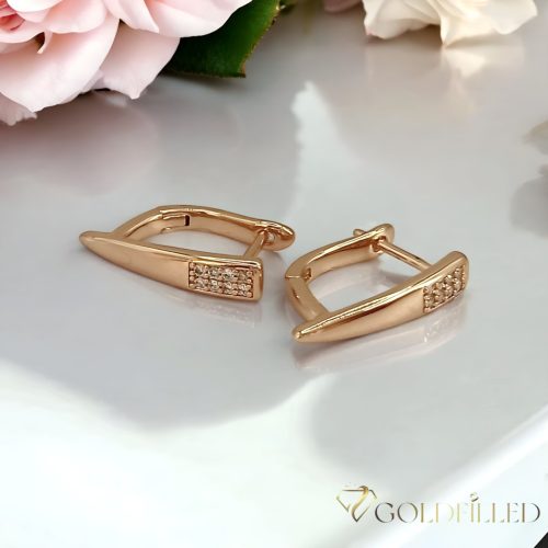 Goldfilled antialergijski uhani 17mm 18K barva