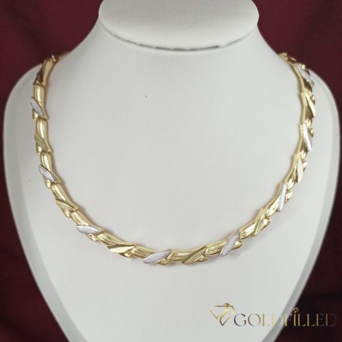 Ekskluzivna antiallergijska Goldfilled ogrlica 50cm/8mm, večbarvna