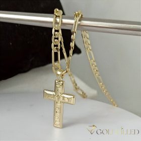   Antiallergijska Goldfilled ogrlica 50cm/4mm + obesek, barva 14K