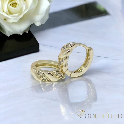 Goldfilled antialergijski uhani 14mm 14K barva Multicolor 