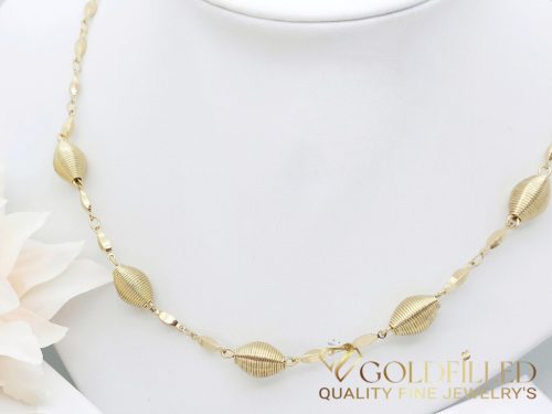 Antiallergijska vergoldena ogrlica „Goldfilled“, dolžina 45 cm in širina 3-10 mm, barva 14K