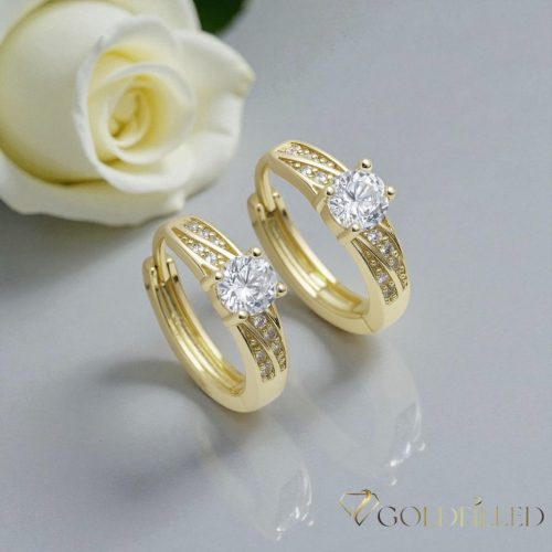 Goldfilled antialergijski uhani 18mm 14K barva