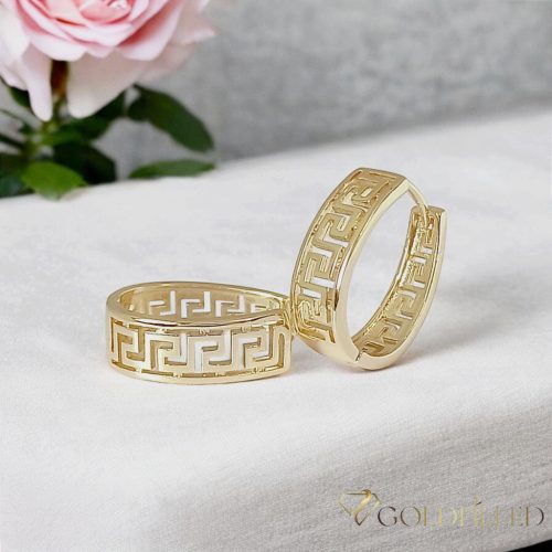 Goldfilled antialergijski uhani 22mm 14K barva