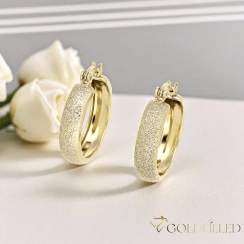 Goldfilled antialergijski uhani 22mm 14K barva