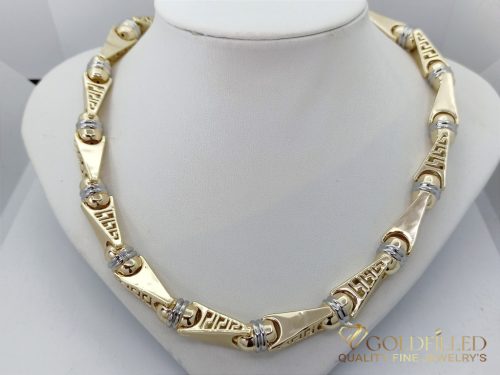 Goldfilled Antialergijski Luksuzni Barakka Ogrlica 70cm Dolga in 11mm Široka (130g) Barva 14K Multikolor