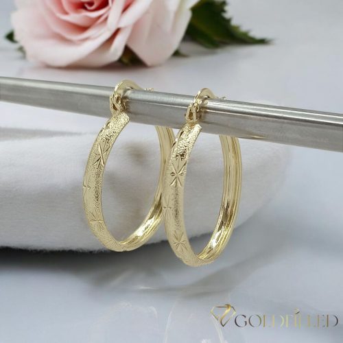 Goldfilled Antialergijske Zavite uhani 30mm 14K barva