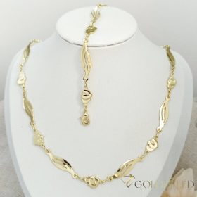   Antiallergene Goldfilled Ogrlica 50 cm/6-8mm + Zapestnica 19cm , barva 14K