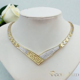   Ekskluzivna antiallergijska Goldfilled ogrlica 50cm/6-16mm, 14K večbarvna