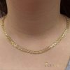 Goldfilled Antialergijski Luksuzni Ogrlica 45cm Dolga in 6mm Široka Barva 14K