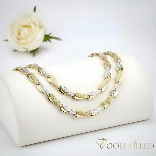 Antiallergene Goldfilled ogrlica 45 cm/7mm + zapestnica 19 cm , barva 14K Multicolor 