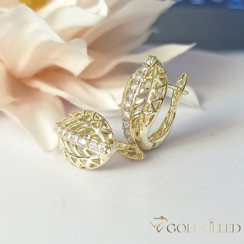 Goldfilled antialergijski uhani 20mm 14K barva