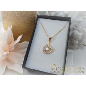   Antiallergijska Goldfilled ogrlica 45cm/1mm + obesek, barva 18K