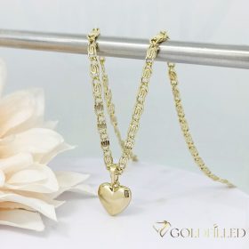   Antiallergijska Goldfilled ogrlica 55cm/3mm + obesek, barva 14K