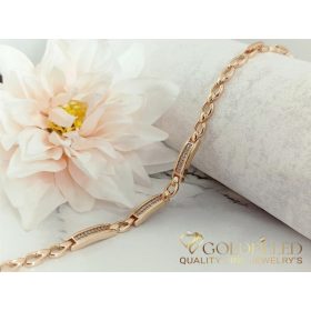   Antiallergene pozlačen zapestnica „Goldfilled“, dolžina 19 cm in širina 6 mm, barva 18K