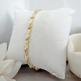   Ekskluzivna antiallergene pozlačena zapestnica „Goldfilled“, v več velikostih širina 5,2 mm, barva 14K