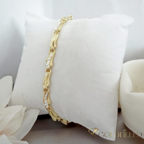 Ekskluzivna antiallergene pozlačena zapestnica „Goldfilled“, v več velikostih širina 5,2 mm, barva 14K