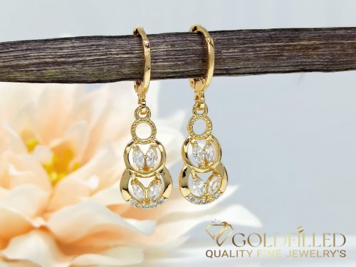 Goldfilled Antiallergene Uhani 32mm 18K barva