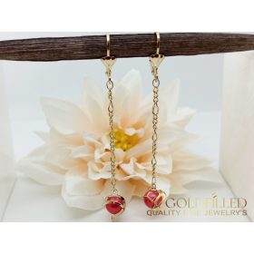 Goldfilled Antiallergene Uhani z biseri 72mm 14K barva