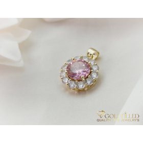 Antiallergijski Goldfilled obesek 21 mm, barva 14K