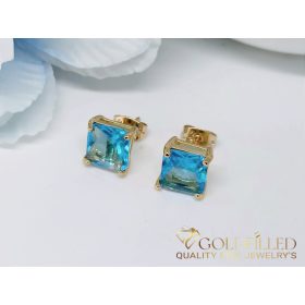 Goldfilled Antialergijske Uhani na vijak 8mm 18K barva