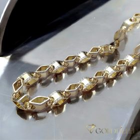   Goldfilled Antialergijski Luksuzni Barakka Ogrlica 70cm Dolga in 11mm Široka (140g) Barva 14K Multikolor