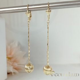 Goldfilled Antiallergene Uhani z biseri 68mm 14K barva