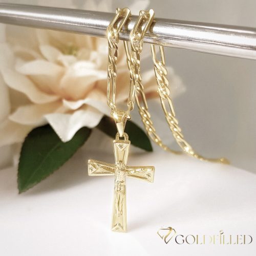 Antiallergijska Goldfilled ogrlica 60cm/4mm + obesek, barva 14K