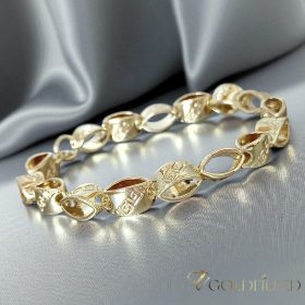 Antiallergene Goldfilled zapestnice 22cm /8mm  barvna (14K) 