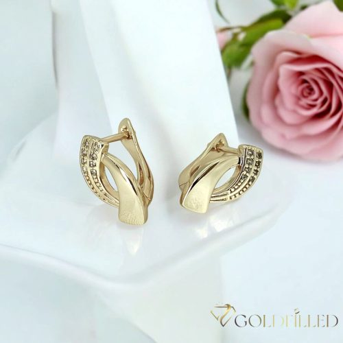 Goldfilled antialergijski uhani 16mm 14K barva