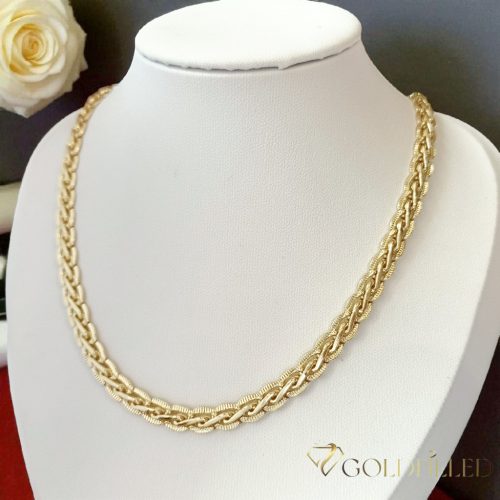 Goldfilled Antialergijski Luksuzni Ogrlica 50cm Dolga in 7mm Široka Barva 14K
