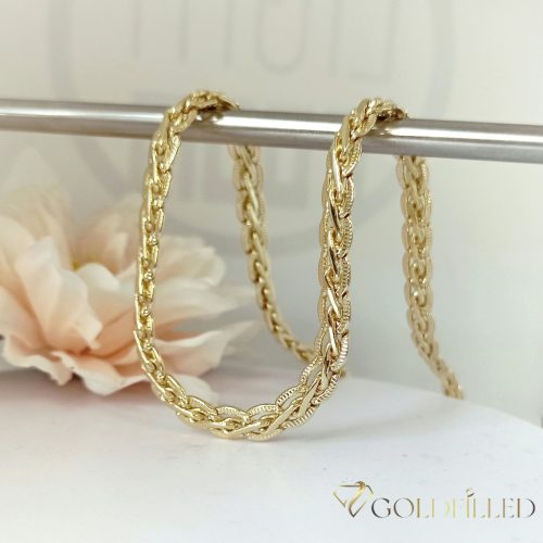 Goldfilled Antialergijski Luksuzni Ogrlica 50cm Dolga in 7mm Široka Barva 14K